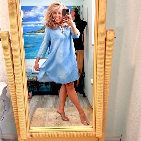 ⭐️Anthro’s Easel,Soft Chambray Dress, Incredible Feel,EasyWear,Excellent Cond. - Picture 7 of 12